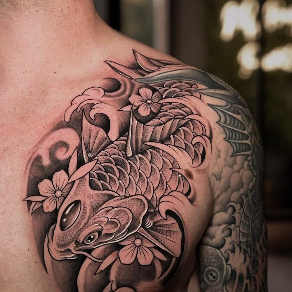Tatuaje con sombreado y color de David